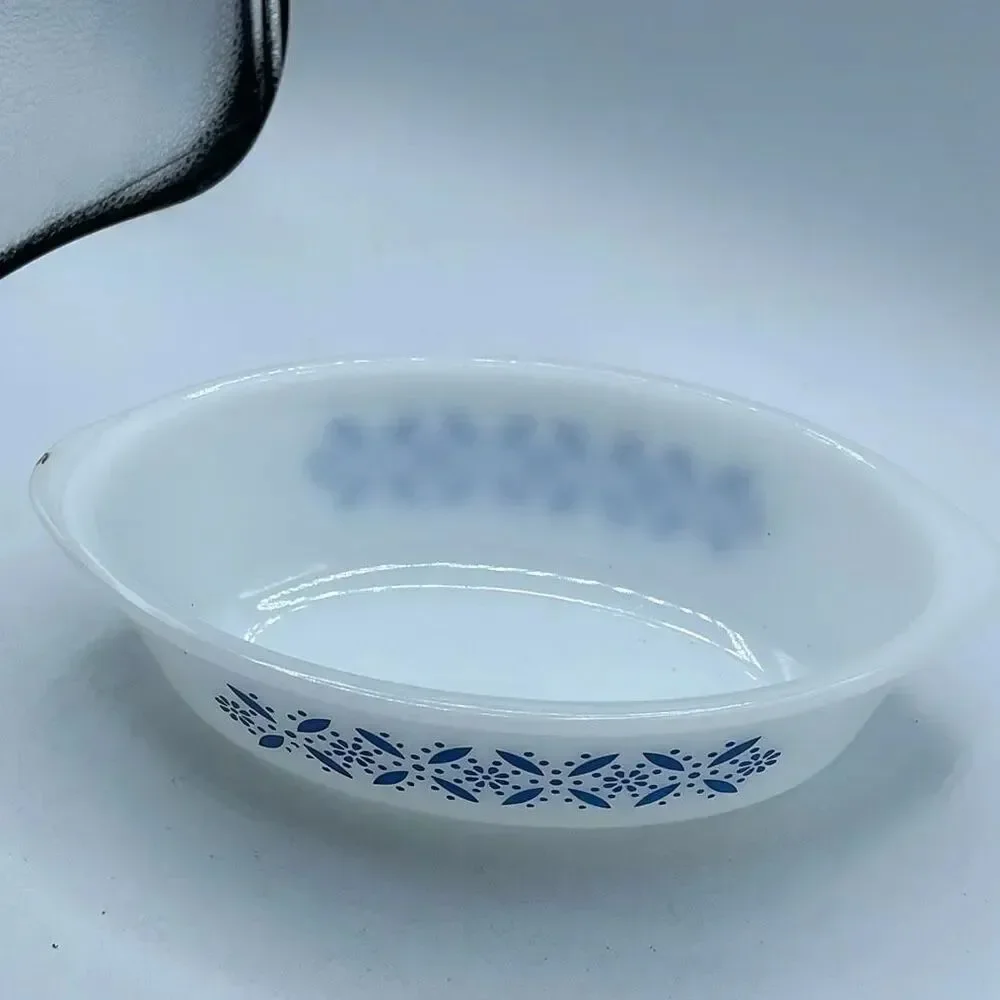 Vintage Glasbake “Blue Daisy” or “Star Daisy “ 1quart casserole dish.